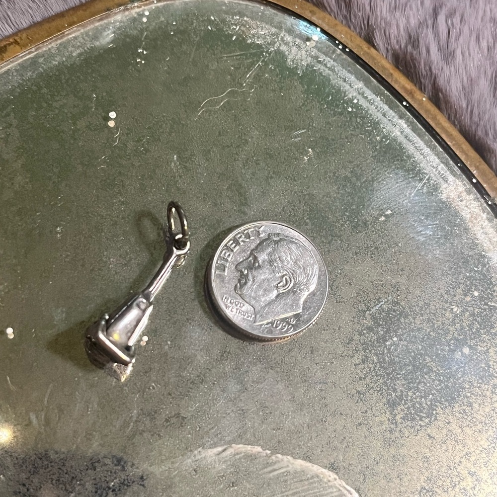 Silver Pewter Vacuum  Charm